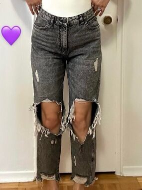 💜 Terranova Denim Jeans Distressed Grey